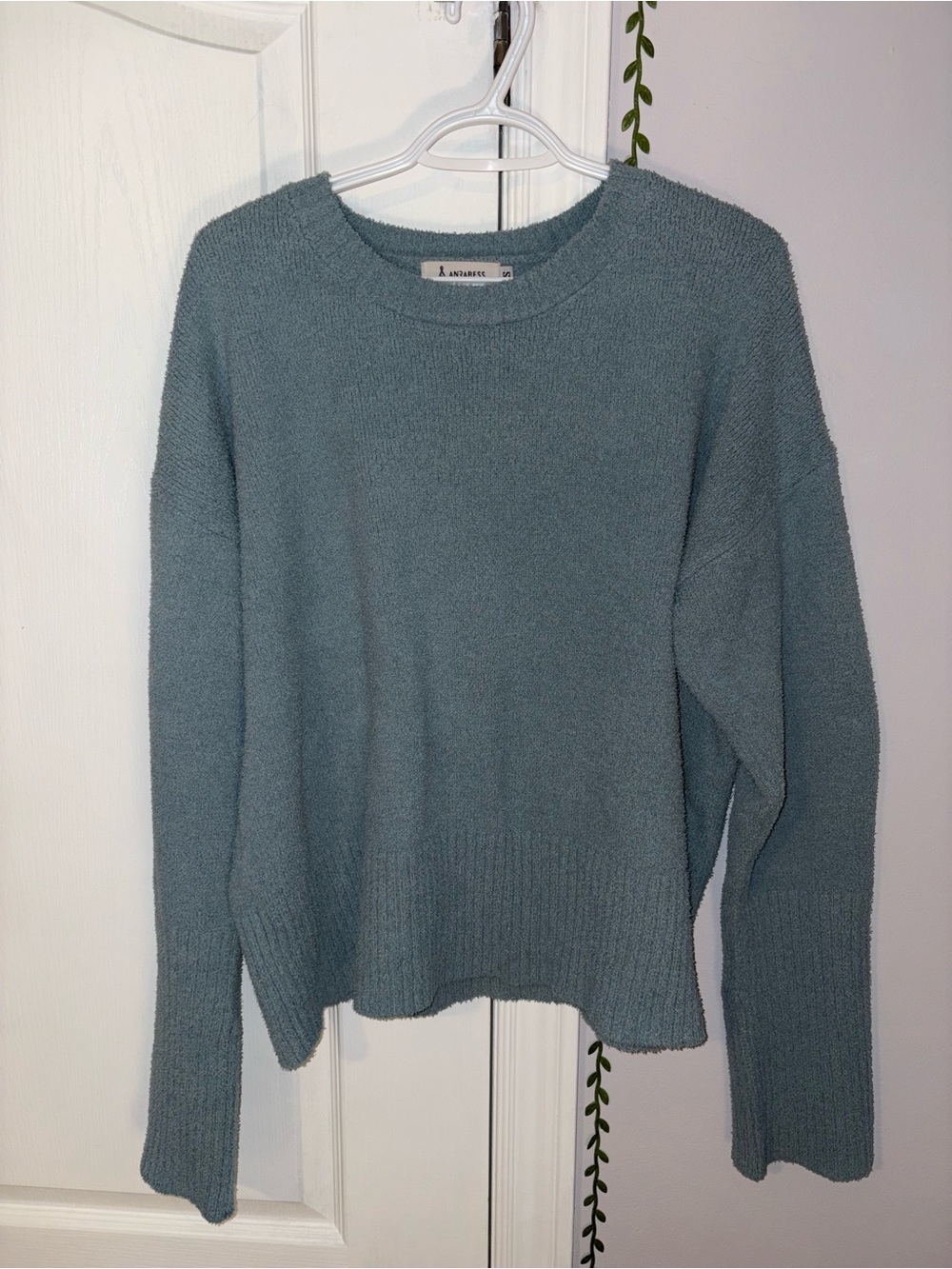 Cozy Crewneck Sweater in Slate Blue (Small)